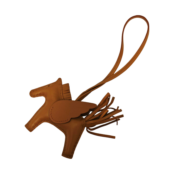 Leather Bag Charm Brown