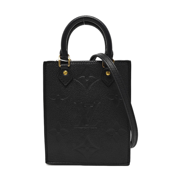 SAC PLAT Mini Calfskin Black