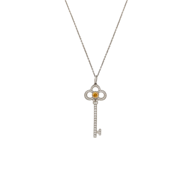 Tiffany Keys Platinum 950 Silver Necklace