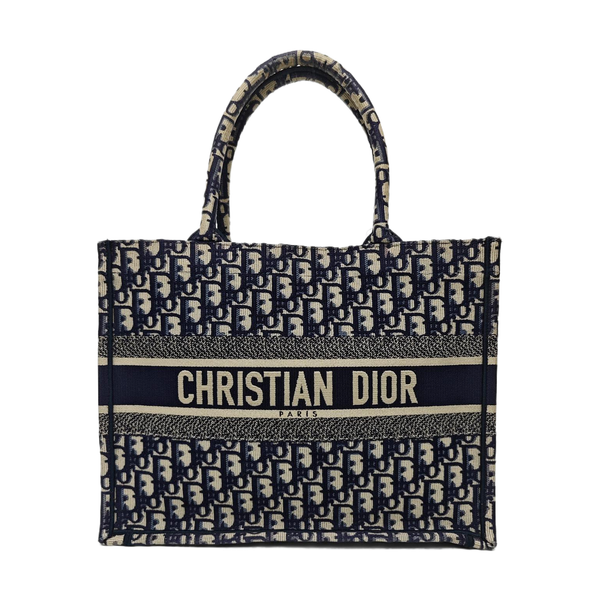Book Tote Medium Oblique Canvas Blue