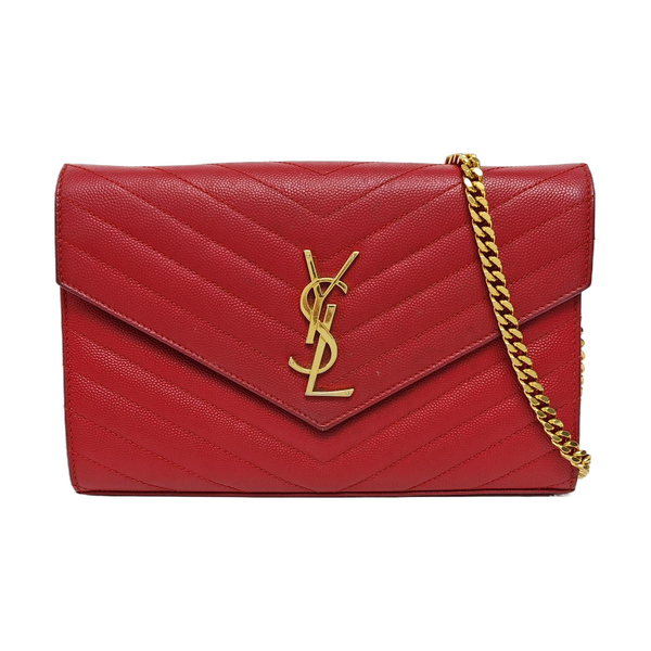 MONOGRAM Medium Quilted Calfskin Red