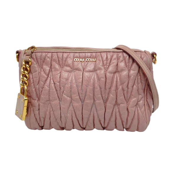 Quilted Lambskin Shoulder Bag Pink