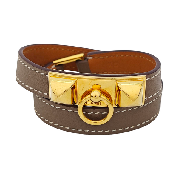 Rivale Leather Beige Bracelet