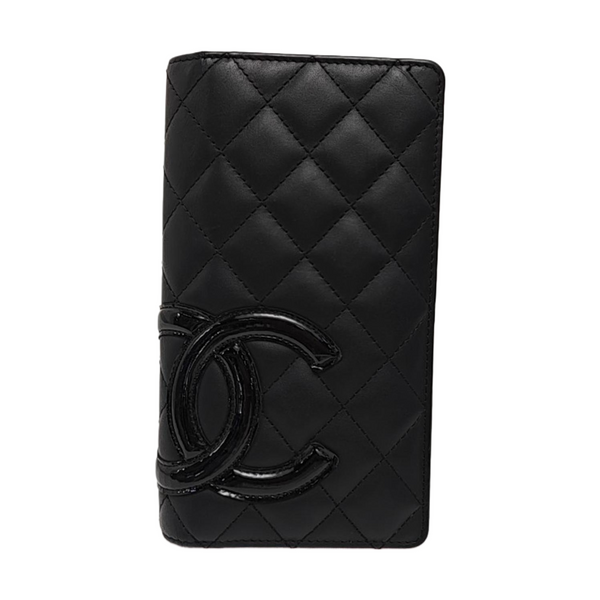 CAMBON Quilted Calfskin Black Wallet