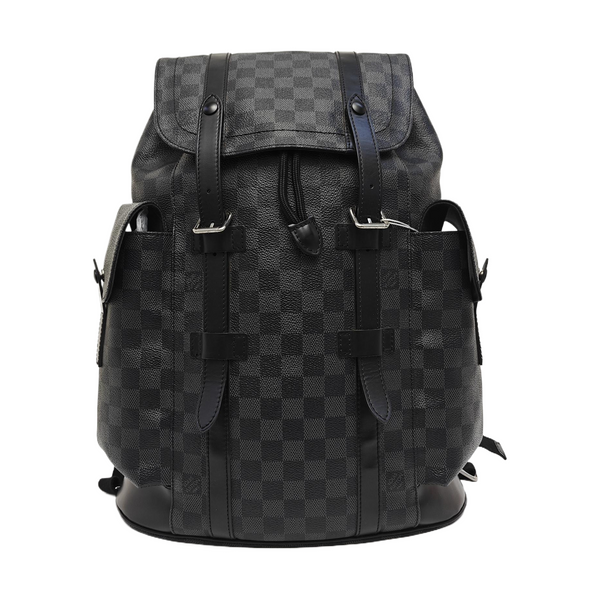 CHRISTOPHER MM Damier Graphite Coated Canvas Gray