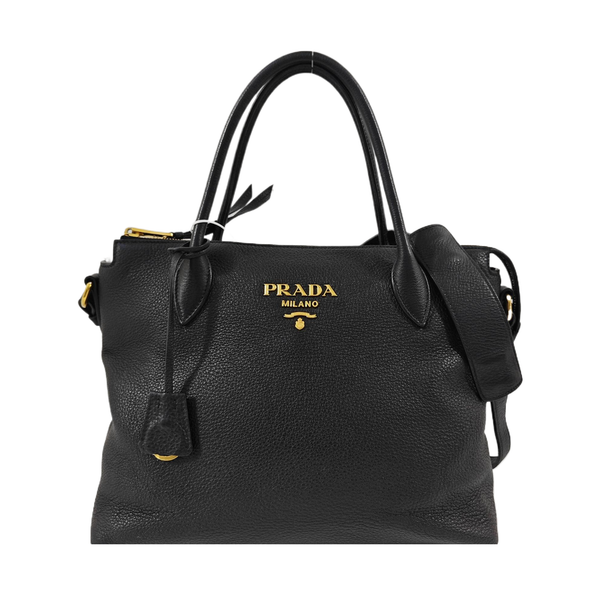 Vitello Phenix Camera Bag Saffiano Calfskin Black