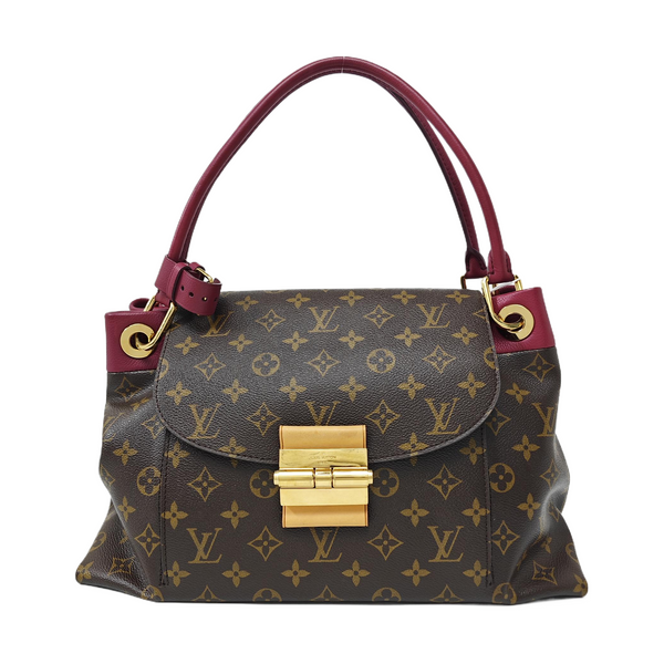 OLYMPE MM Monogram Coated Canvas Brown
