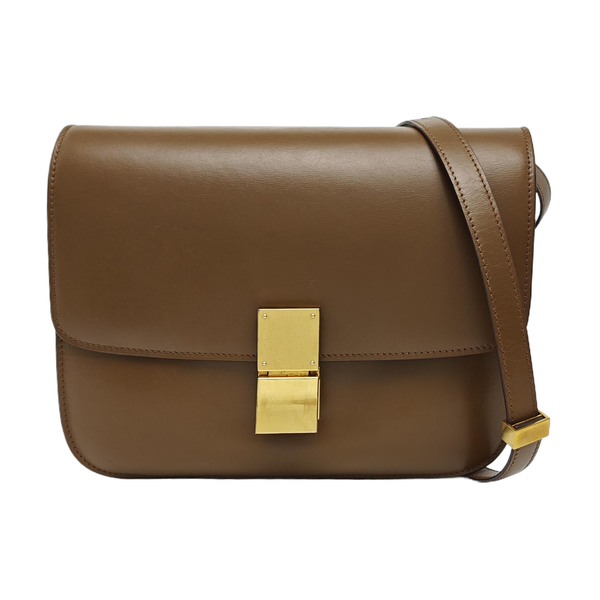CLASSIC BOX Medium Calfskin Brown