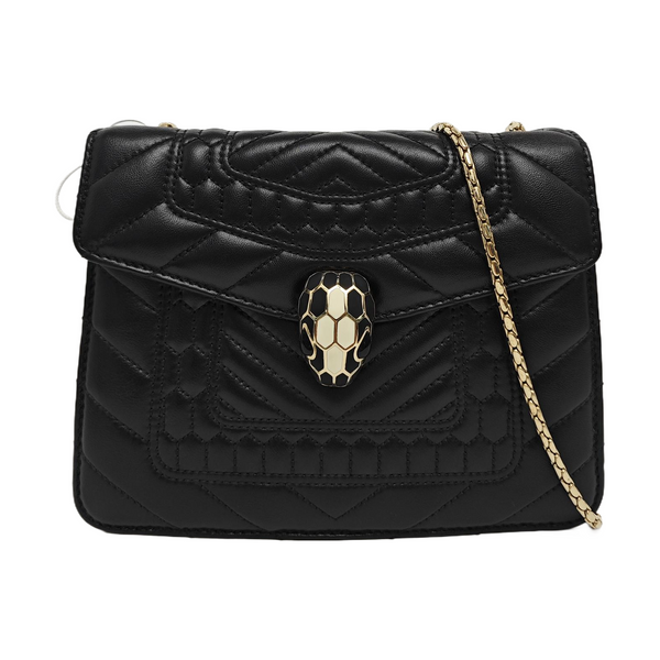 SERPENTI FOREVER Quilted Lambskin Black