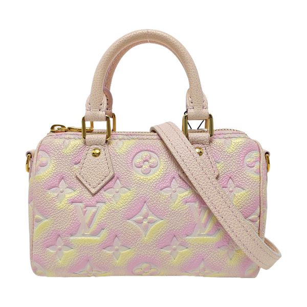 SPEEDY Nano Monogram Calfskin Pink