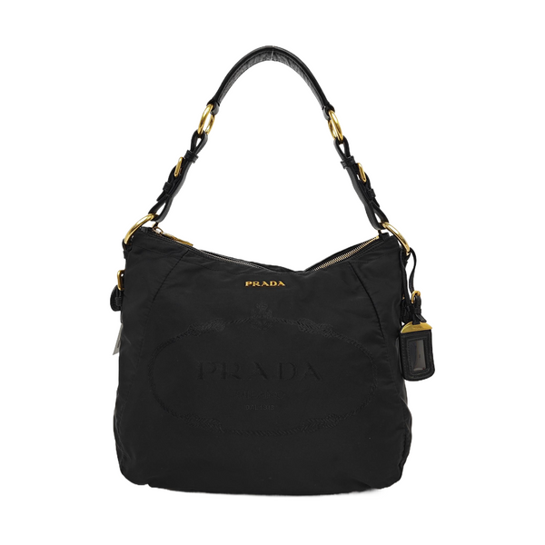 Nylon Shoulder Bag Black