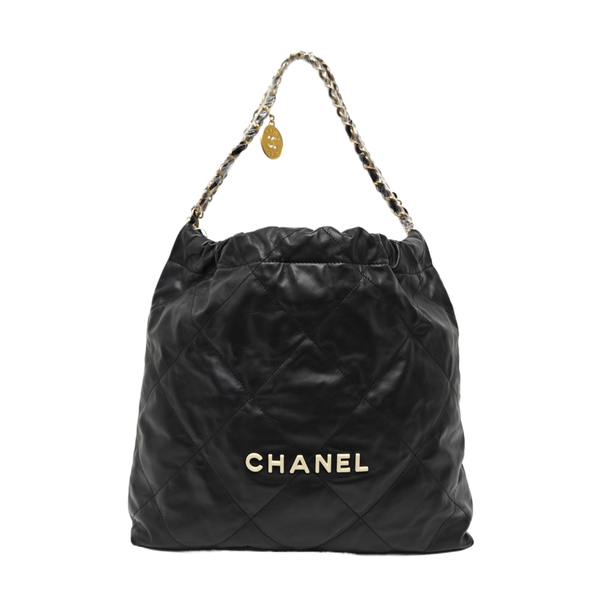 CHANEL 22 Medium Quilted Calfskin Black