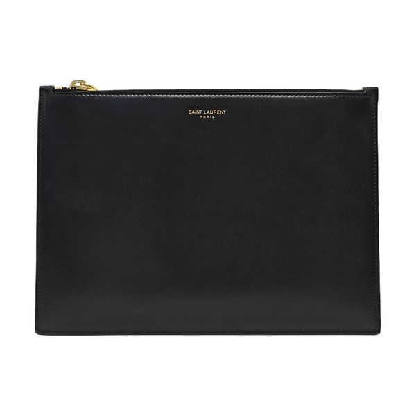 Calfskin Clutch Medium Black