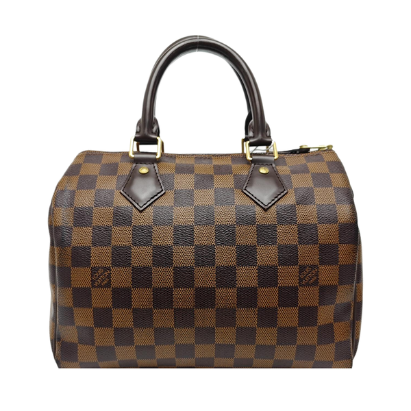 SPEEDY 25 Damier Ebene Coated Canvas Brown