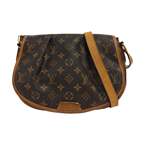 MENILMONTANT PM Monogram Coated Canvas Brown