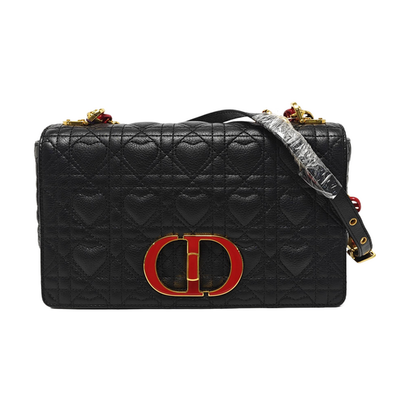 Dior Caro Medium Cannage Calfskin Black