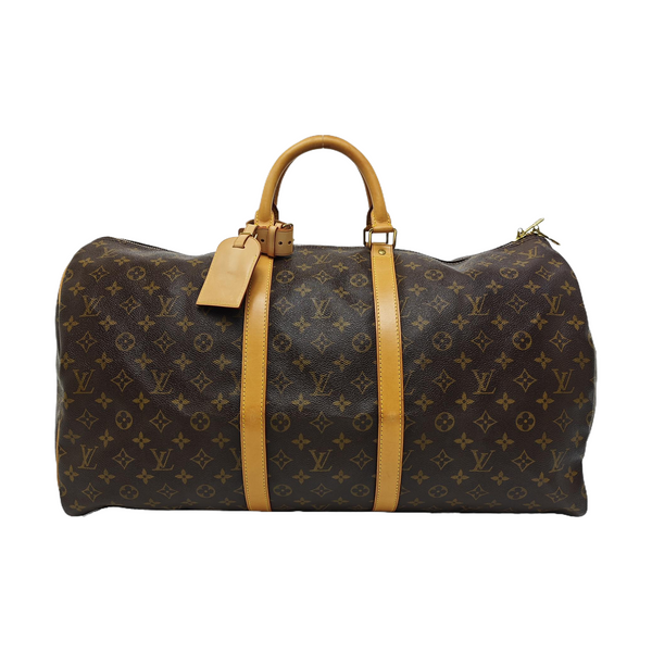 SAC SOUPLE 55 Monogram Coated Canvas Brown