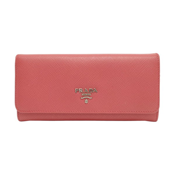 Fold Wallet Saffiano Calfskin Beige Wallet