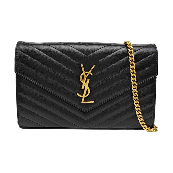 MONOGRAM Medium Chevron Calfskin Black