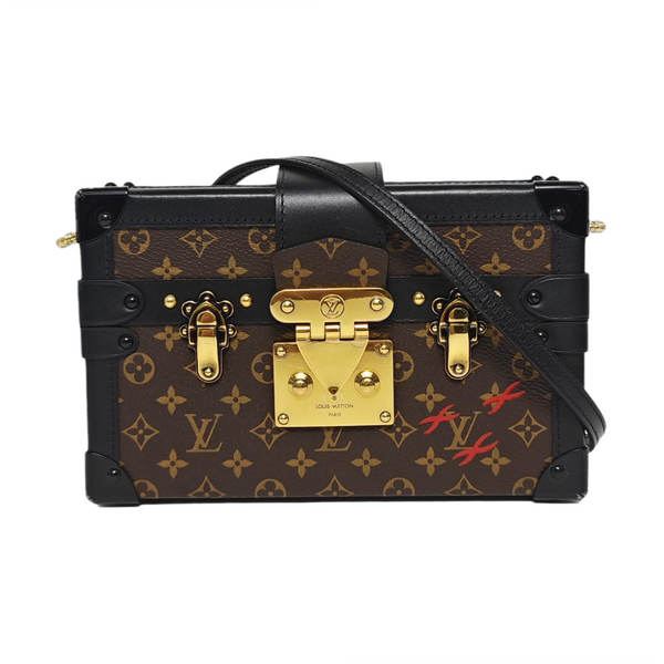 PETITE MALLE Monogram Coated Canvas Brown