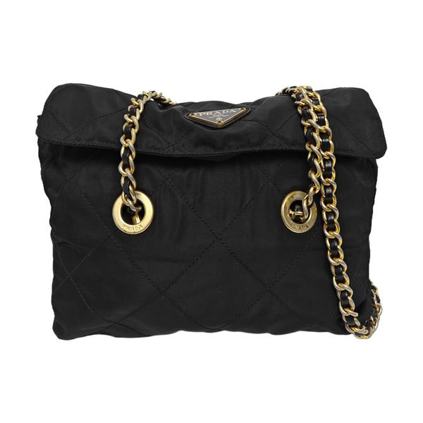 Nylon Quilted Nylon Black