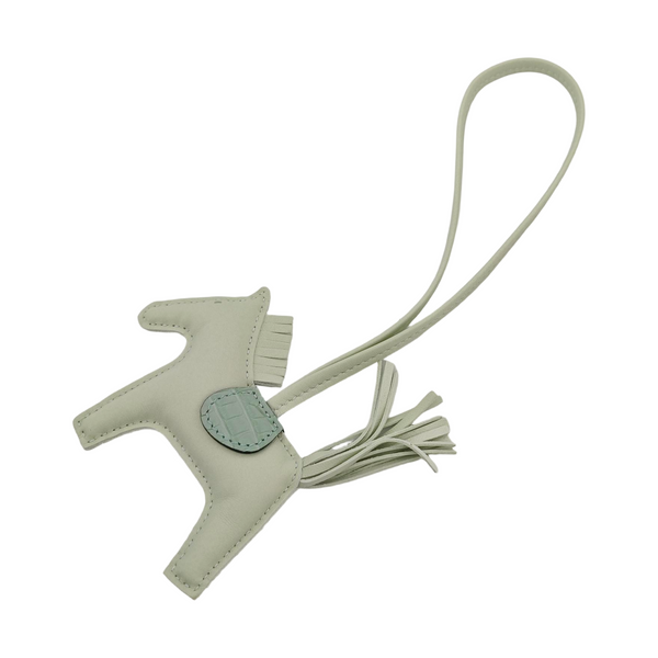 Leather Bag Charm Green