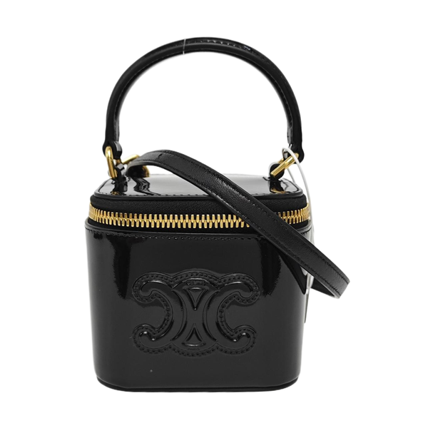 Authenticated pre-owned TRIOMPHE Patent Leather Black - Bucket Bag at Looply