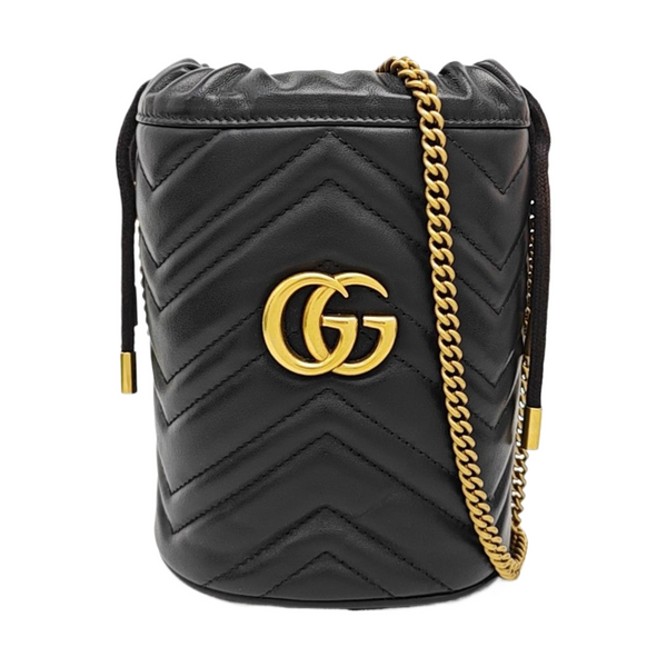 GG Marmont Mini Quilted Calfskin Black