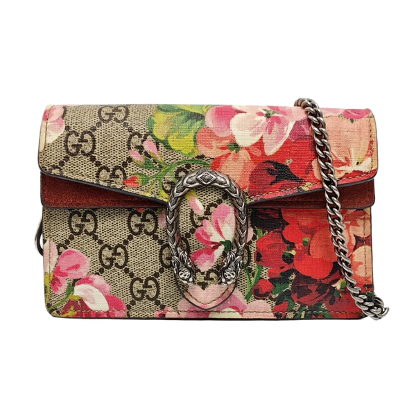 Dionysus Super Mini Monogram Coated Canvas Beige