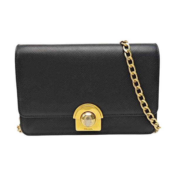 Calfskin Shoulder Bag Black