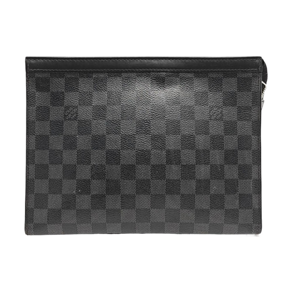 Pochette Voyag MM Damier Graphite Coated Canvas Gray