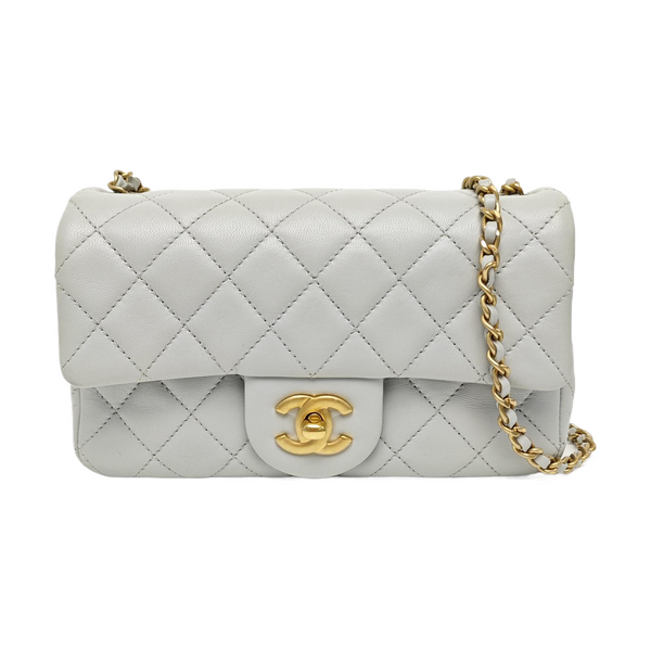 CLASSIC FLAP Mini Quilted Lambskin Gray