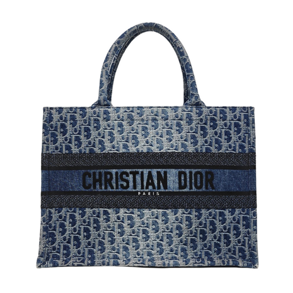Book Tote Medium Oblique Denim Blue