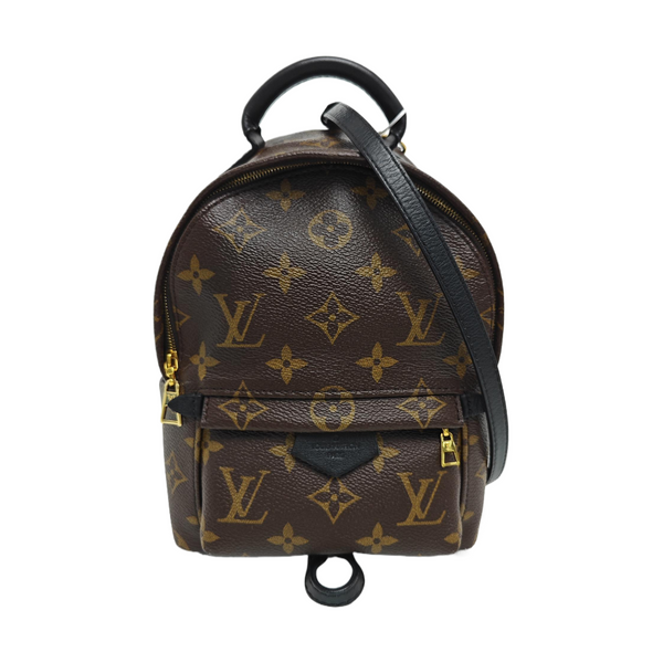 PALM SPRINGS Mini Monogram Coated Canvas Brown