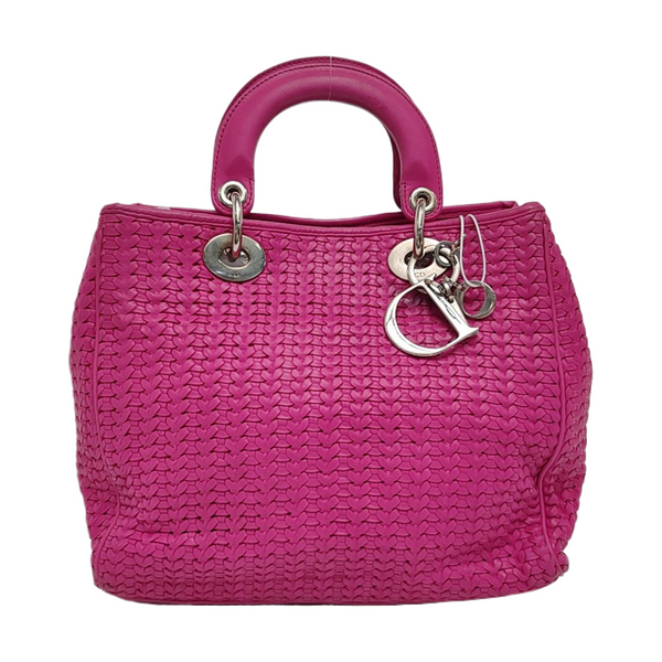 Authenticated pre-owned Diorissimo Calfskin Red - Tote Bag at Looply