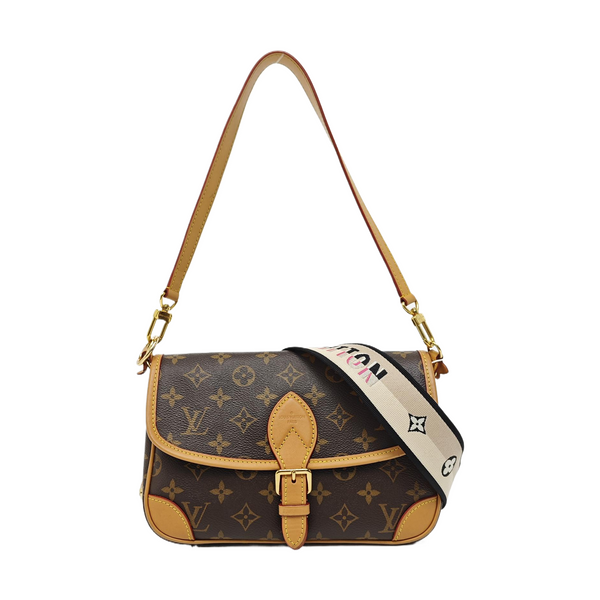 DIANE Monogram Coated Canvas Brown