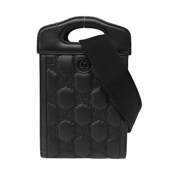 Quilted Calfskin Shoulder Bag Black