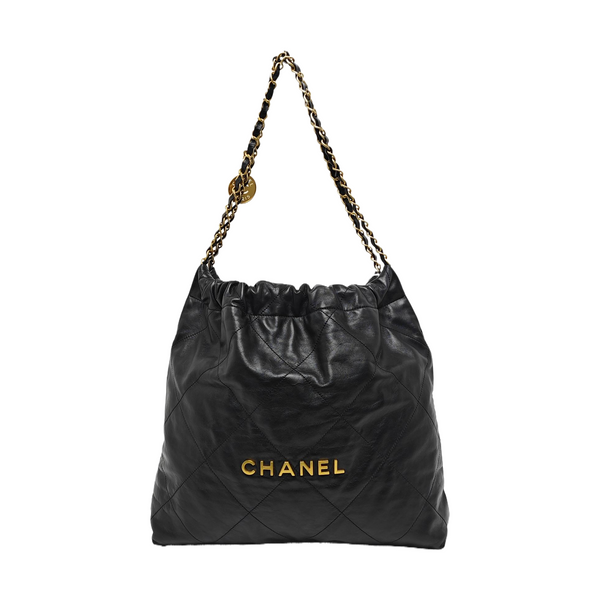 CHANEL 22 Medium Quilted Calfskin Black