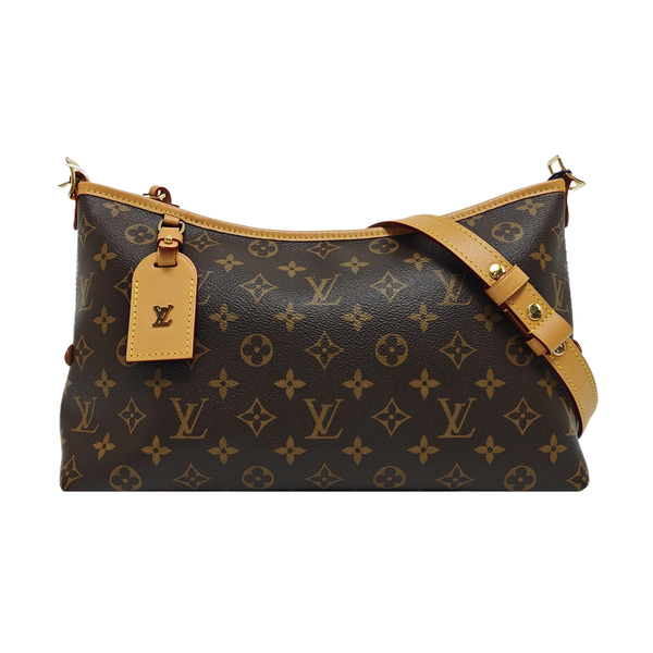 CARRYALL Small Monogram Coated Canvas Brown