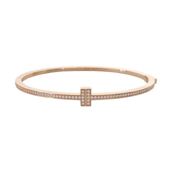Tiffany T 18k Rose Gold Bangle