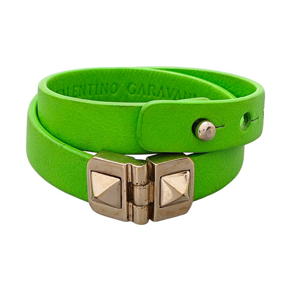 Leather Green Bangle