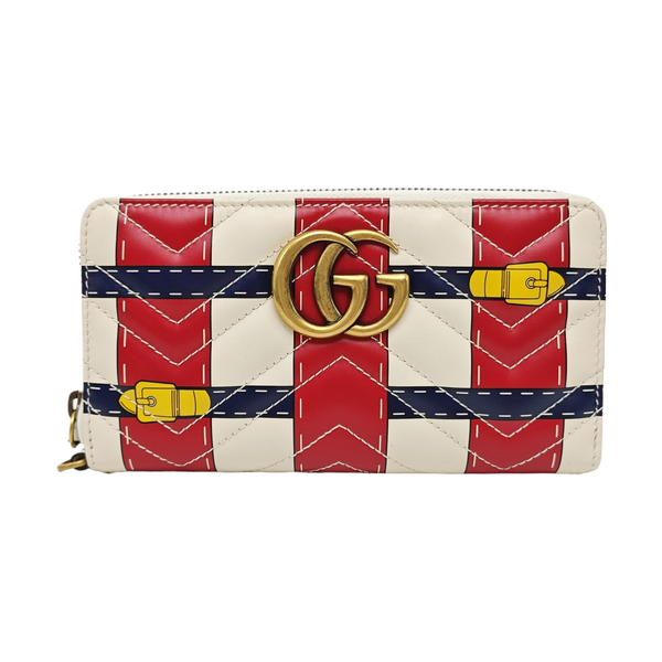 Quilted Calfskin Wallet White