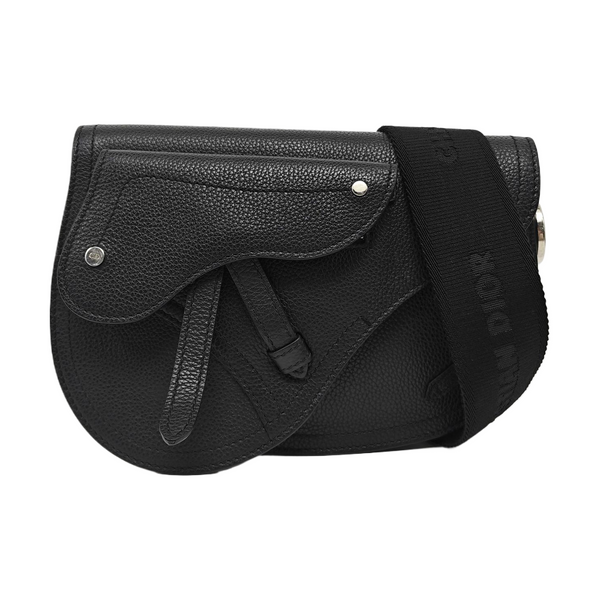 Saddle Medium Calfskin Black