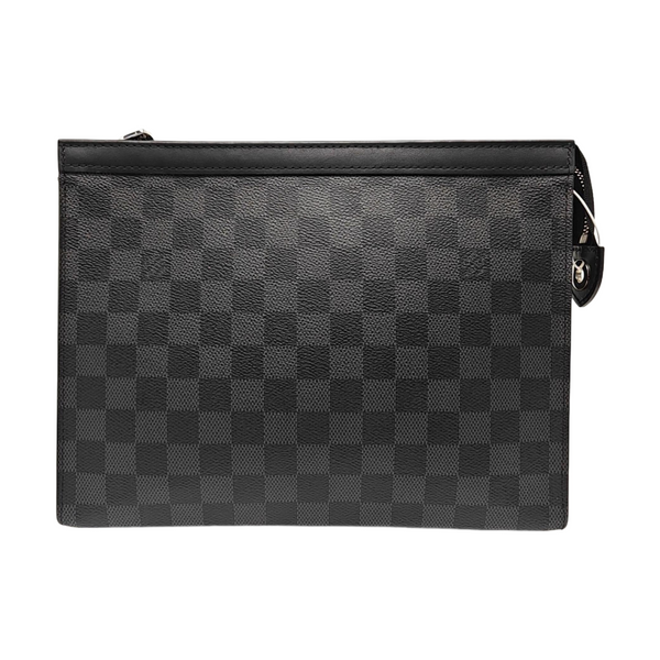 Pochette Voyag MM Damier Graphite Coated Canvas Gray