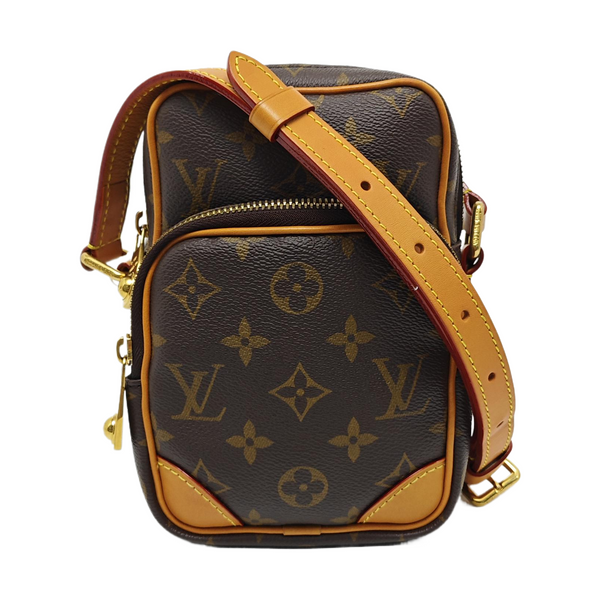 AMAZON Monogram Coated Canvas Brown