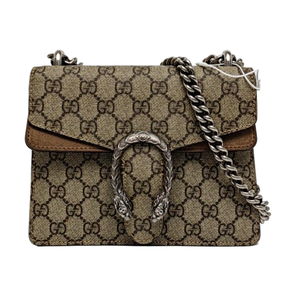 Dionysus Mini Monogram Coated Canvas Beige
