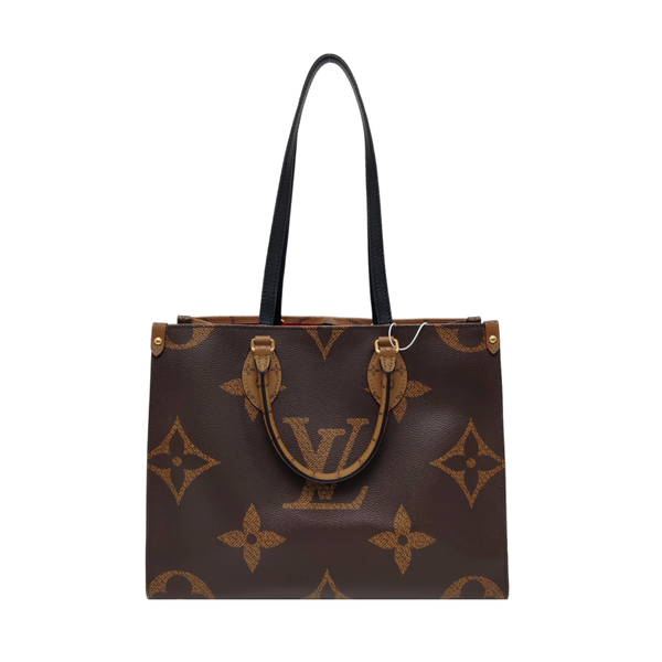 Authenticated pre-owned ONTHEGO MM Monogram Coated Canvas Brown - Tote Bag at Looply