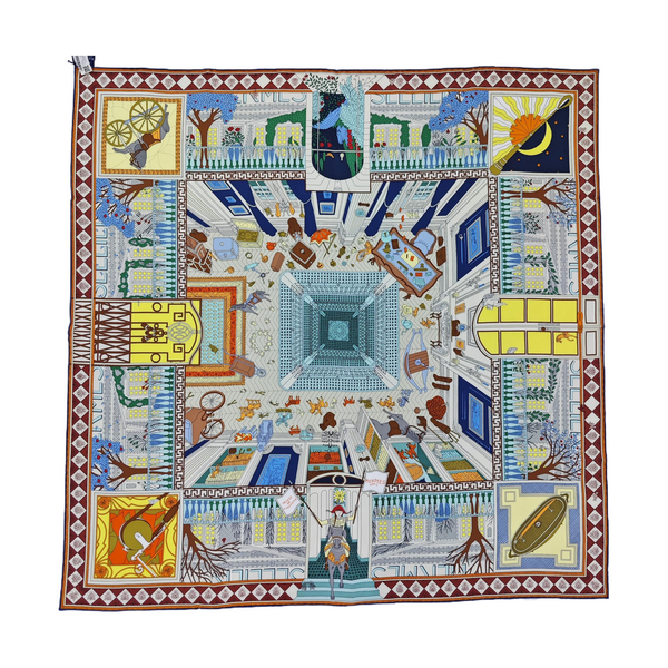 Mulberry Silk Silk Scarf Blue