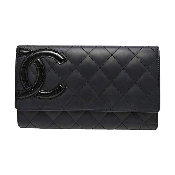 Authenticated pre-owned CAMBON Quilted Calfskin Black - Clutch at Looply