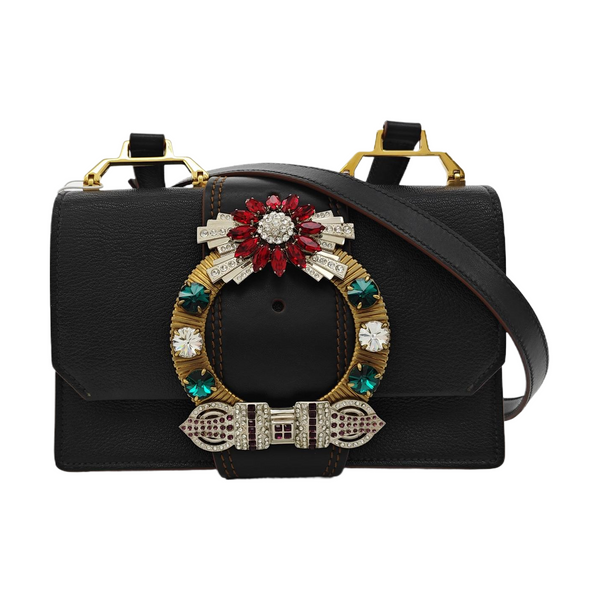 Miu Lady Calfskin Black